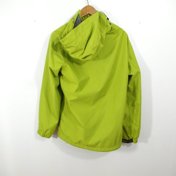 Killtec Rain Jacket Womens 10 Lime Green Hooded Full Zip Waterproof Ladies - Picture 6 of 13